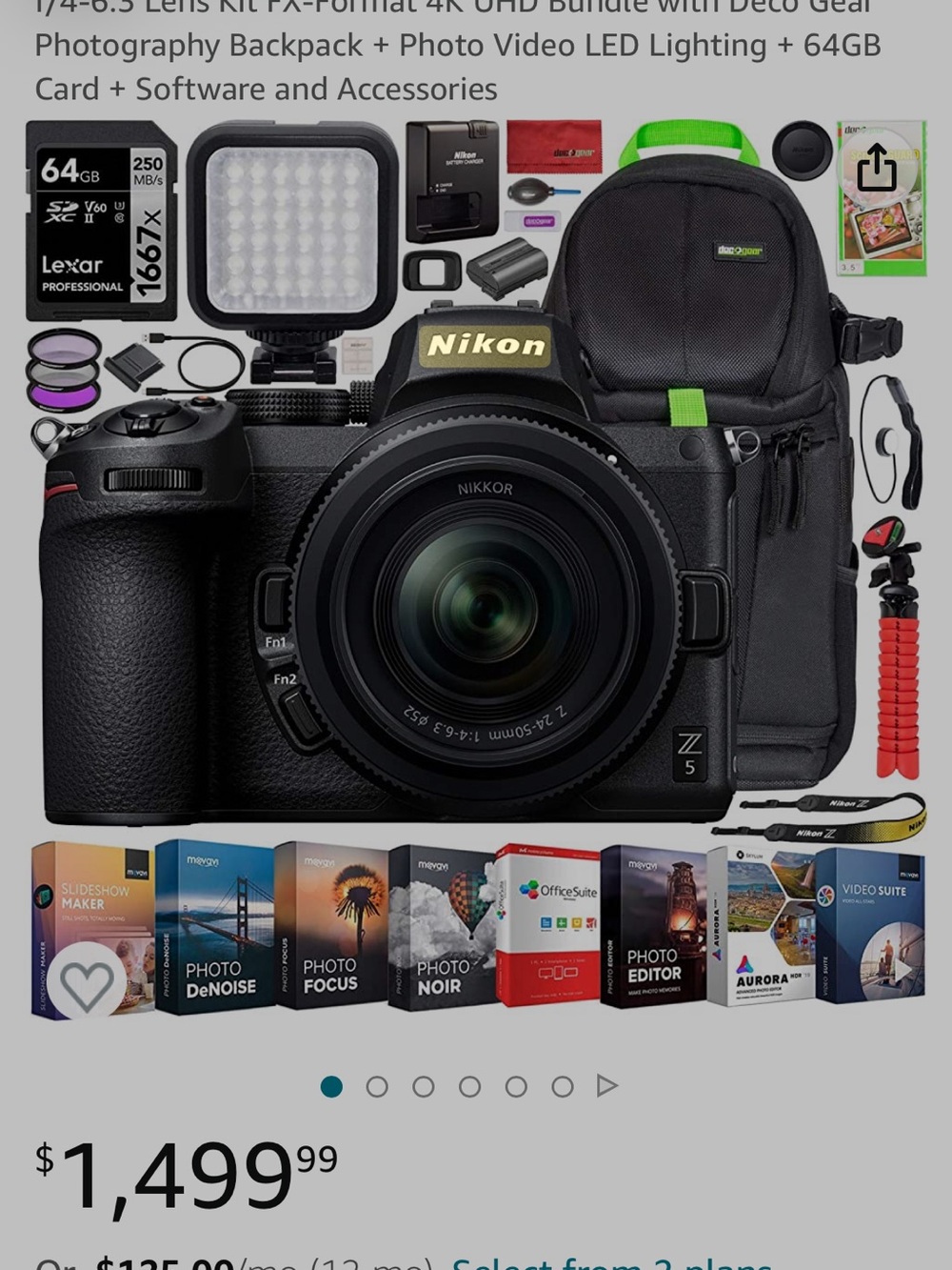 Nikon Z5 Full-Frame Mirrorless Camera Kit in Black and Green Accents